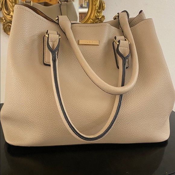 Aldo Pentir Beige Shoulder Handbag Crossover Convertible w/Matching Coin Purse - Picture 5 of 15